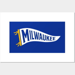 Milwaukee Pennant - Blue Posters and Art